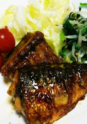 鯖生姜焼き ワンプレートでおかず-レシピのメイン写真