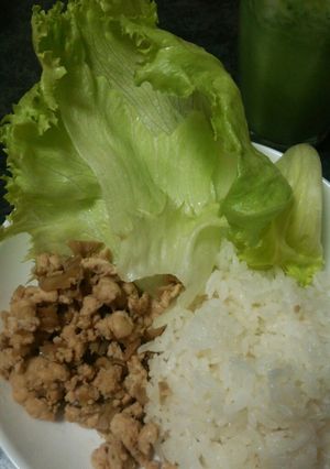 鶏そぼろのレタス包み-レシピのメイン写真