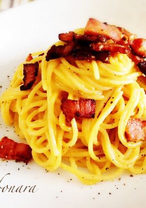 簡単！カルボナーラ〜炭焼き人のパスタ〜-レシピのメイン写真