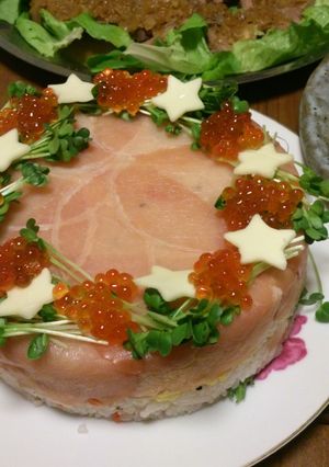 お祝い事に☆簡単生ハムケーキ寿司☆-レシピのメイン写真