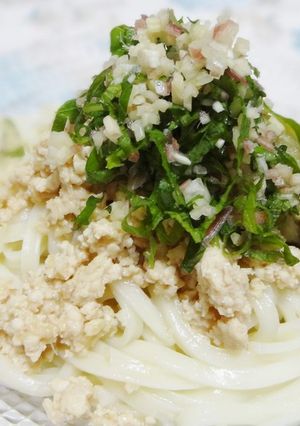 肉味噌焼き茄子うどん♪-レシピのメイン写真