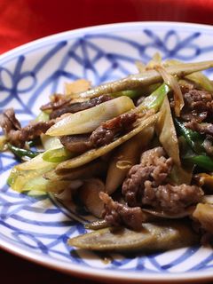 牛肉とごぼうのコチュジャン炒め-レシピのメイン写真