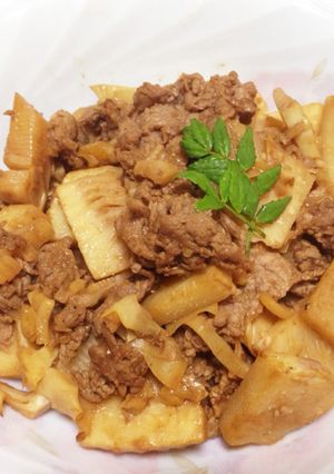 筍もメインに!牛肉との田楽味噌炒め 簡単-レシピのメイン写真