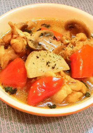 手羽元と菊芋のカレースープ-レシピのメイン写真