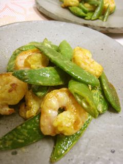 海老とスナップえんどうのマヨカレー炒め-レシピのメイン写真