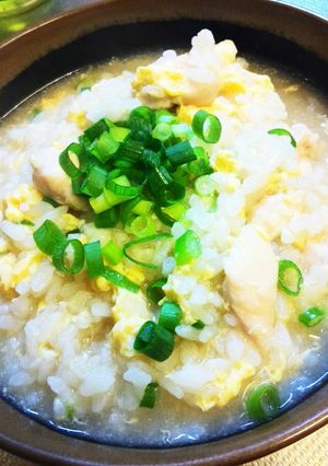 手羽先の先っぽで絶品だし雑炊☺-レシピのメイン写真