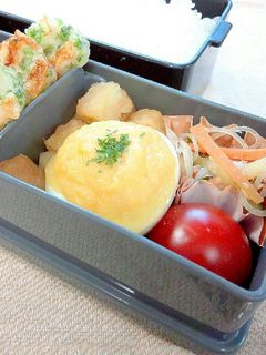 お弁当に♪ゆで卵の味噌マヨチーズ焼き-レシピのメイン写真
