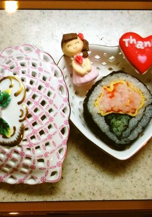 母の日にカーネーションデコ寿司-レシピのメイン写真