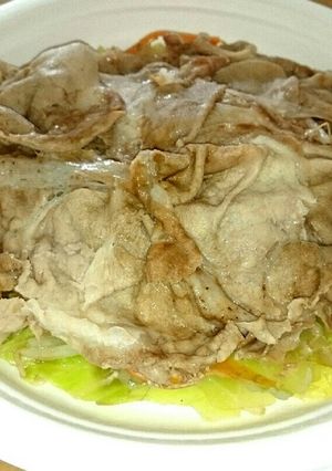 減塩❗豚肉のレンジ蒸ししゃぶ-レシピのメイン写真