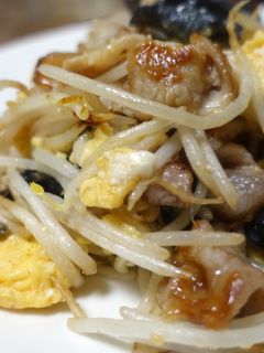 食感抜群!豚肉ともやしの卵炒め-レシピのメイン写真