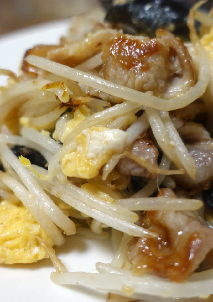 食感抜群！豚肉ともやしの卵炒め-レシピのメイン写真