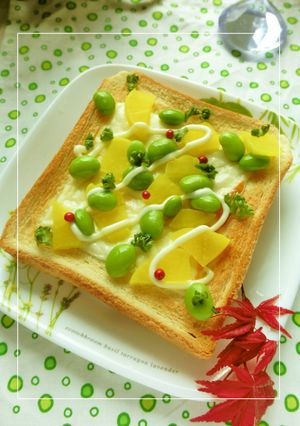 パセリ香る❀枝豆＊沢庵onチーズトースト-レシピのメイン写真