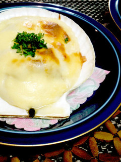 丸ごと【ホタテ貝のコキールグラタン】-レシピのメイン写真