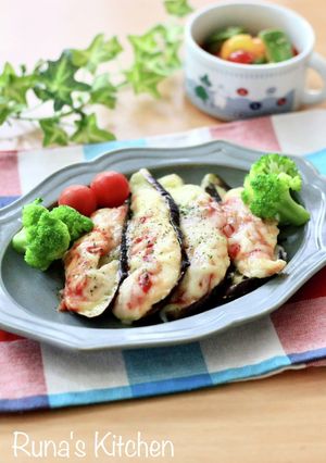 茄子と鶏ささみのチーズ焼き-レシピのメイン写真