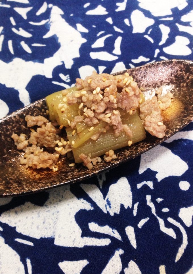 挽肉とフキの煮物 主菜にもおつまみにも！-レシピのメイン写真