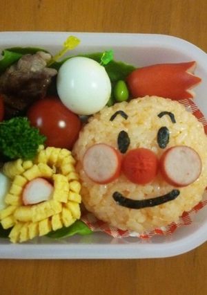キャラ弁の基礎 アンパンマン弁当-レシピのメイン写真