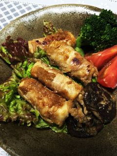 お弁当にも!高野豆腐の肉巻き生姜焼き-レシピのメイン写真