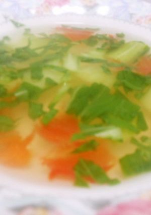 ちんげん菜とトマトのスープ　超簡単-レシピのメイン写真