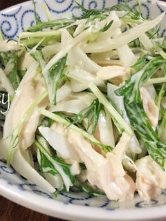 簡単!新玉ねぎとささ身のマヨわさ和え-レシピのメイン写真