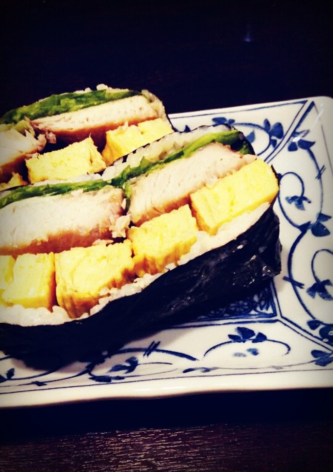 ぶりの照り焼きとだし巻き卵のおにぎらず-レシピのメイン写真
