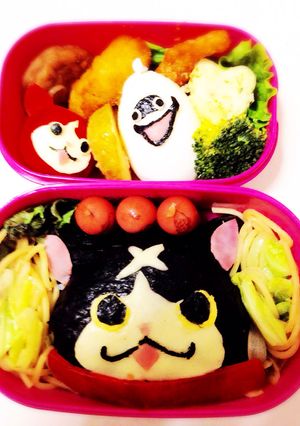 フユニャン、ジバニャン、ウィスパー弁当-レシピのメイン写真