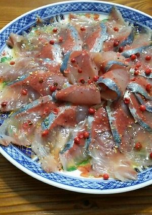 ヤズ(青魚)のカルパッチョ★★★-レシピのメイン写真