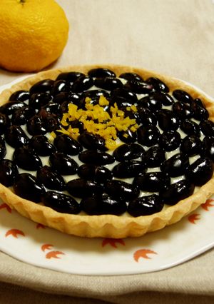 ゆず風味カスタードと黒豆のタルト-レシピのメイン写真
