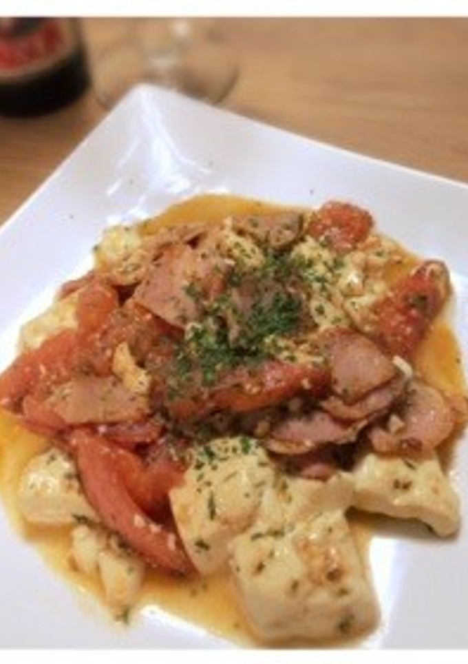 お豆腐のトマト炒め-レシピのメイン写真