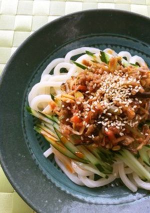 ビビンバ　スタミナうどん-レシピのメイン写真