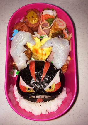 妖怪ウォッチ クワガ大将 キャラ弁-レシピのメイン写真