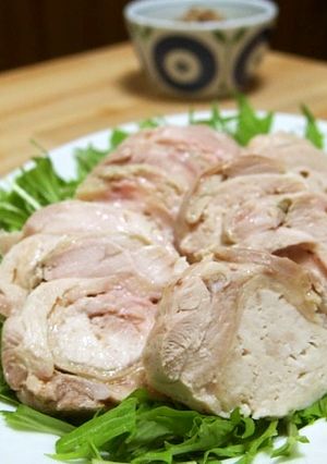 鶏モモ肉でレンチン鶏ハム-レシピのメイン写真