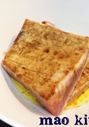 マグロのステーキ、バター正油ソースがけ-レシピのメイン写真