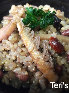 雑穀玄米のタケノコ炊き込み御飯-レシピのメイン写真