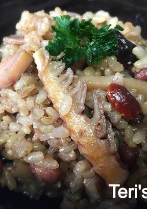 雑穀玄米のタケノコ炊き込み御飯-レシピのメイン写真