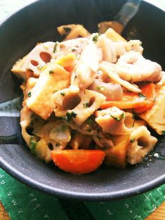 我が家のお惣菜!鶏と厚揚げの味噌煮♪-レシピのメイン写真