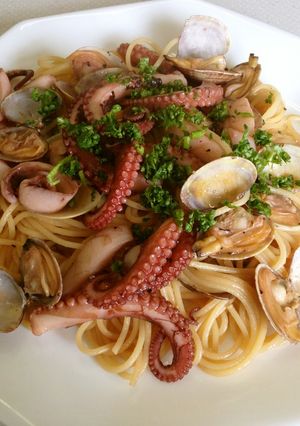 タコとイカの海鮮パスタ-レシピのメイン写真