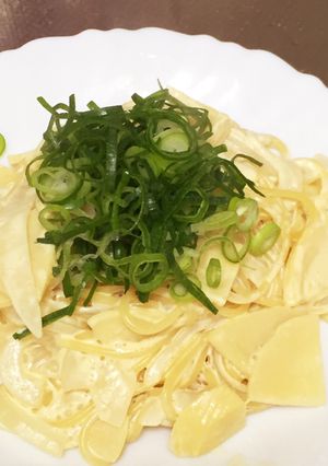 春香る新玉ねぎと竹の子の生パスタ-レシピのメイン写真