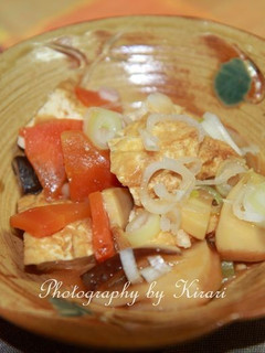 旬の野菜と厚揚げ豆腐の麻婆風味-レシピのメイン写真