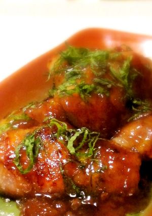長芋の豚肉大葉巻き★梅肉ソース-レシピのメイン写真
