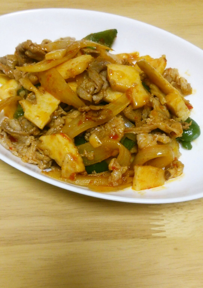 たけのこと豚肉の豆板醤炒め-レシピのメイン写真