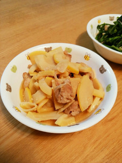 竹の子と鶏胸肉のお味噌の甘辛煮物♪-レシピのメイン写真