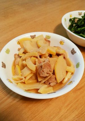 竹の子と鶏胸肉のお味噌の甘辛煮物♪-レシピのメイン写真