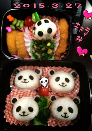♡胸キュン♡子パンダちゃん♡キャラ弁♡-レシピのメイン写真
