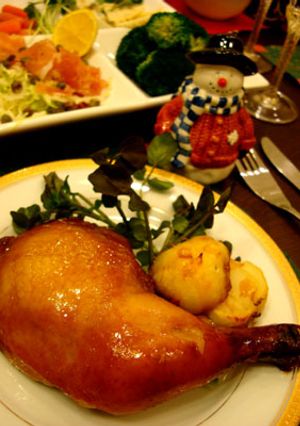 ＊クリスマスに＊ローストチキンレッグ-レシピのメイン写真