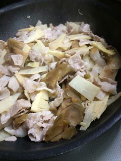 たけのこと搾菜と豚バラ肉の炒め物-レシピのメイン写真