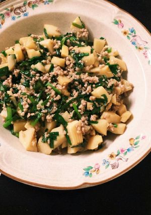 うまうま!タケノコと挽き肉の中華いため!-レシピのメイン写真