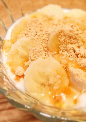 朝食に♡はちみつきなこバナナヨーグルト-レシピのメイン写真