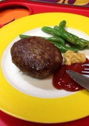 ポケグリでこんがりハンバーグ-レシピのメイン写真