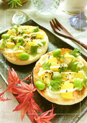 紫蘇香る❀沢庵×枝豆のチーズマフィン-レシピのメイン写真