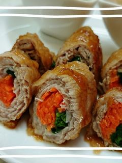 野菜の肉巻き(酢醤油ダレ)☆-レシピのメイン写真